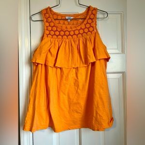 *4/$20* Crown and ivy orange tank top size medium
